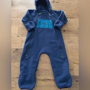 MEC Kids Navy Blue Hooded One-Piece Fleece Coverall size 12 months outdoor